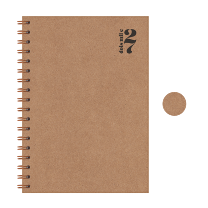 Agenda Diária Wire-o Capa Kraft Lisos