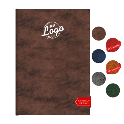 Caderno Encadernado Capa Nobuck