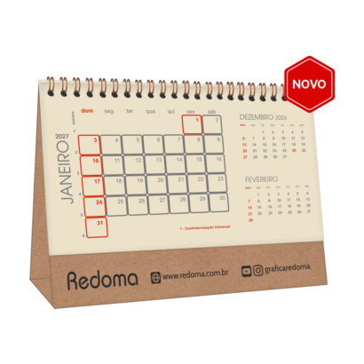 Calendário Classic Kraft base flexível