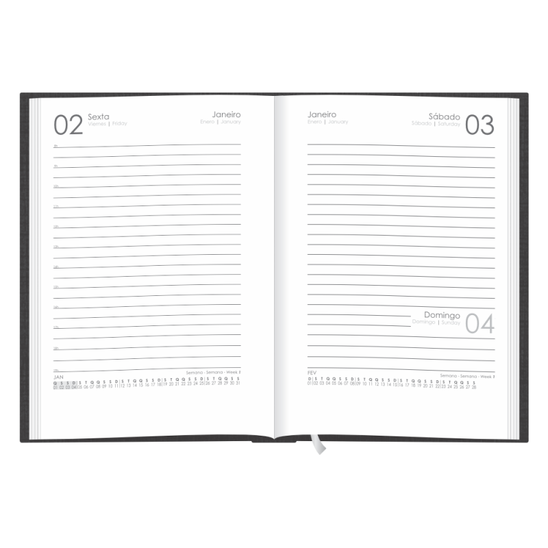 AGENDA DIÁRIA RUBI PRETA - Imagem 3