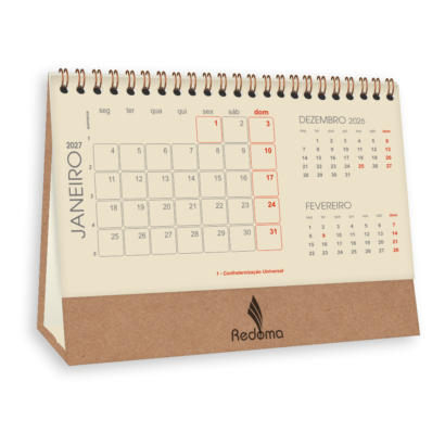 CALENDÁRIO DE MESA MÉDIO ORIGINAL KRAFT