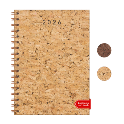 Agenda Semanal Wire-o | Capa Cortiça Texturizada