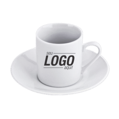 XÍCARA CAFÉ PORCELANA RETA 70ML COM PIRES